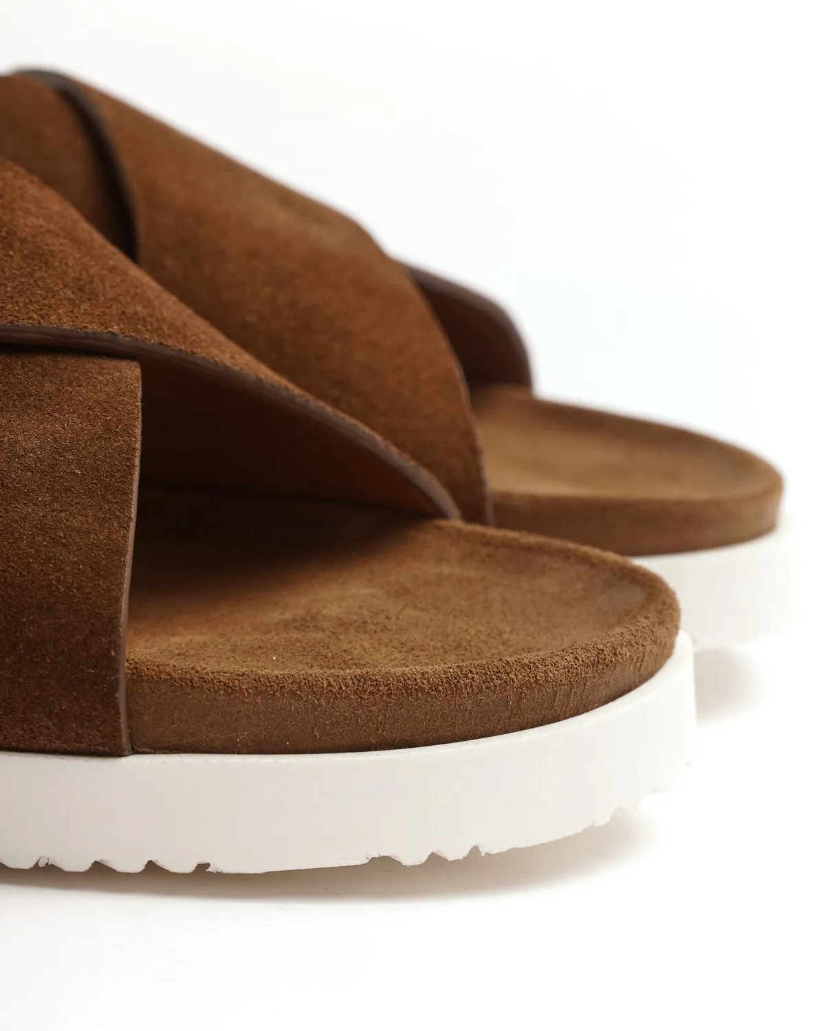 'Rafael' Crossed Suede Sandals